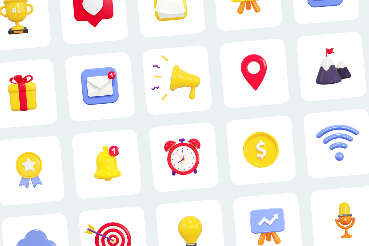 Basic 3D Icons Set, an Object 3D Model by Varti Studio (Photo 8 of 9)