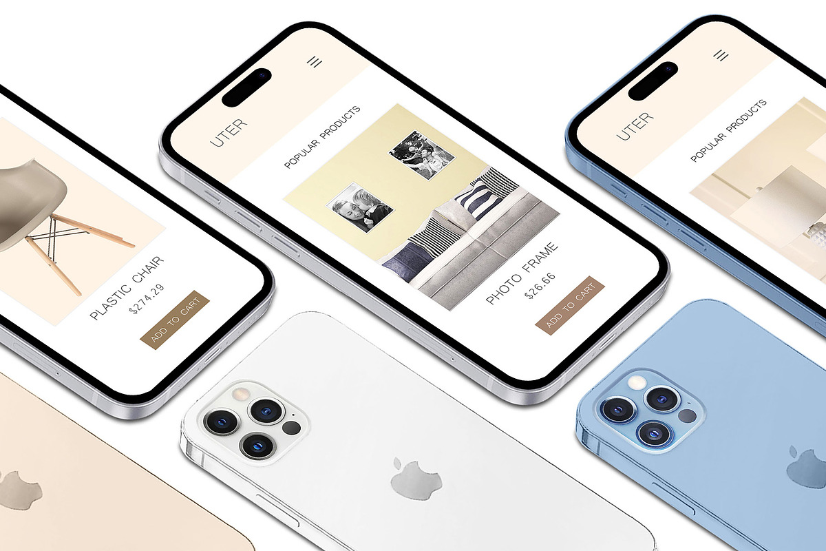 3D iPhone Presentation Mock-Up 18, an iPhone Mockup by Graphicsworld125 (Photo 1 of 7)