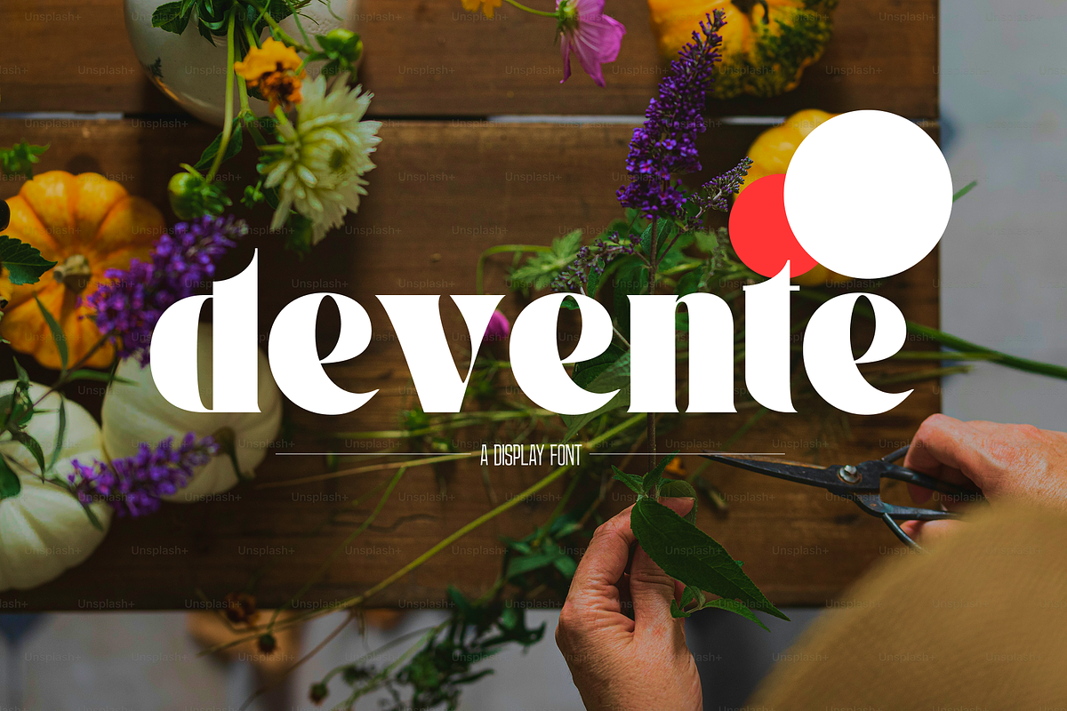 devente Display Typeface, a Serif Font by maybefont (Photo 1 of 10)