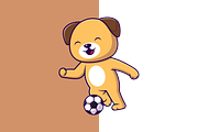 Cute Dog Playing Soccer Ball Cartoon, an Animal Illustration by Artstorystudio (Thumbnail 3 of 3)