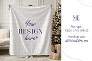 Christmas Sherpa Blanket Mockup, a Household Mockup by Mie Mockup Studio (Thumbnail 2 of 8)