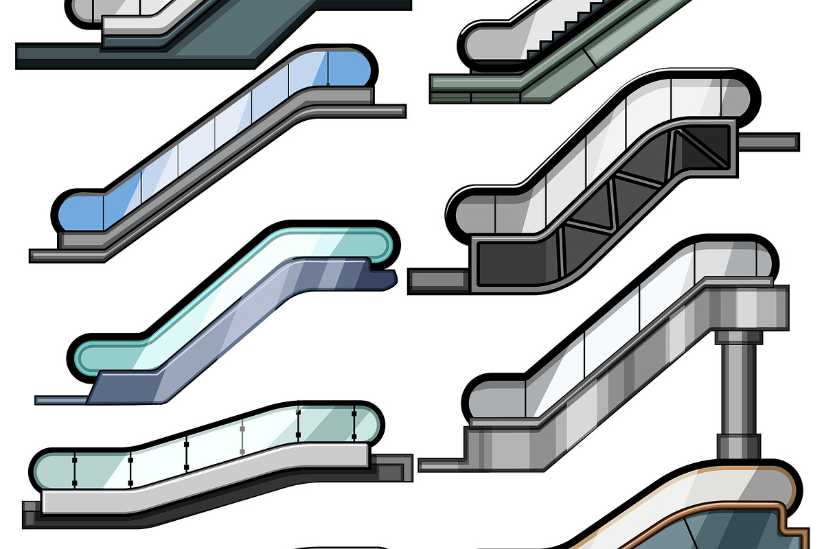 Escalator designs various types, an Object Graphic by pikepicture (Photo 3 of 3)