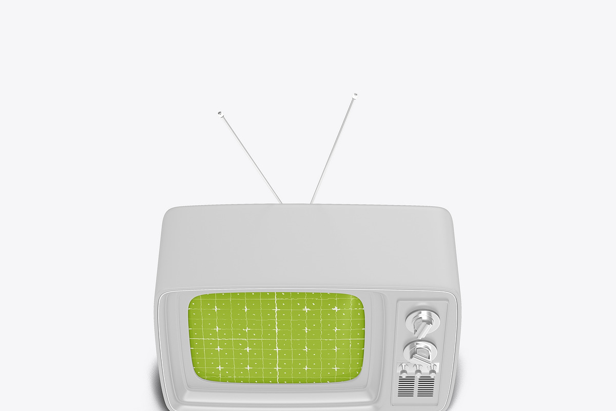 Vintage Portable TV with Old Video E, a Product Mockup by OneVectorStock (Photo 17 of 19)