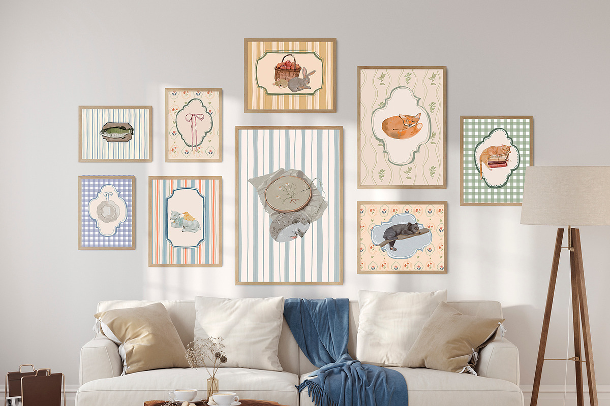 Cottage Core Nursery Wall Art Prints, a Background Graphic by Artemsky (Photo 10 of 12)