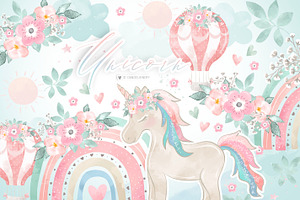 Floral Unicorn Design