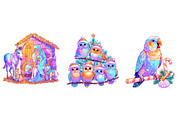 Funny Christmas Animals clipart, an Illustration by CreationArt (Thumbnail 6 of 6)