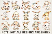 Soft Pastel Easter Bunny Clipart Set, an Animal Illustration by RobertsArt (Thumbnail 6 of 6)
