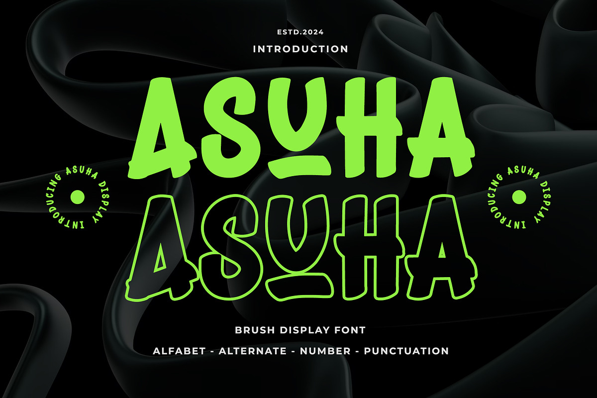 ASUHA - Brush Display Font, a Sans Serif Font by ENATIVE (Photo 1 of 7)