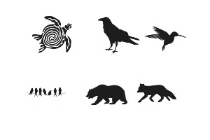 Animal Silhouettes Set 1 Procreate