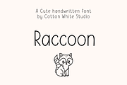 Raccoon Cute Handwritten Font, a Handwritten Font by Sofia Skoog (Thumbnail 1 of 10)