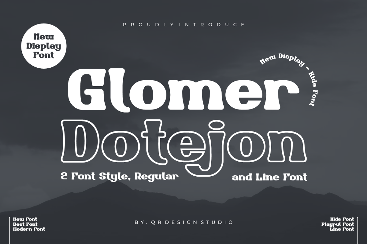 Glomer Dotejon - College Font, a Serif Font by QR Design Studio (Photo 1 of 9)