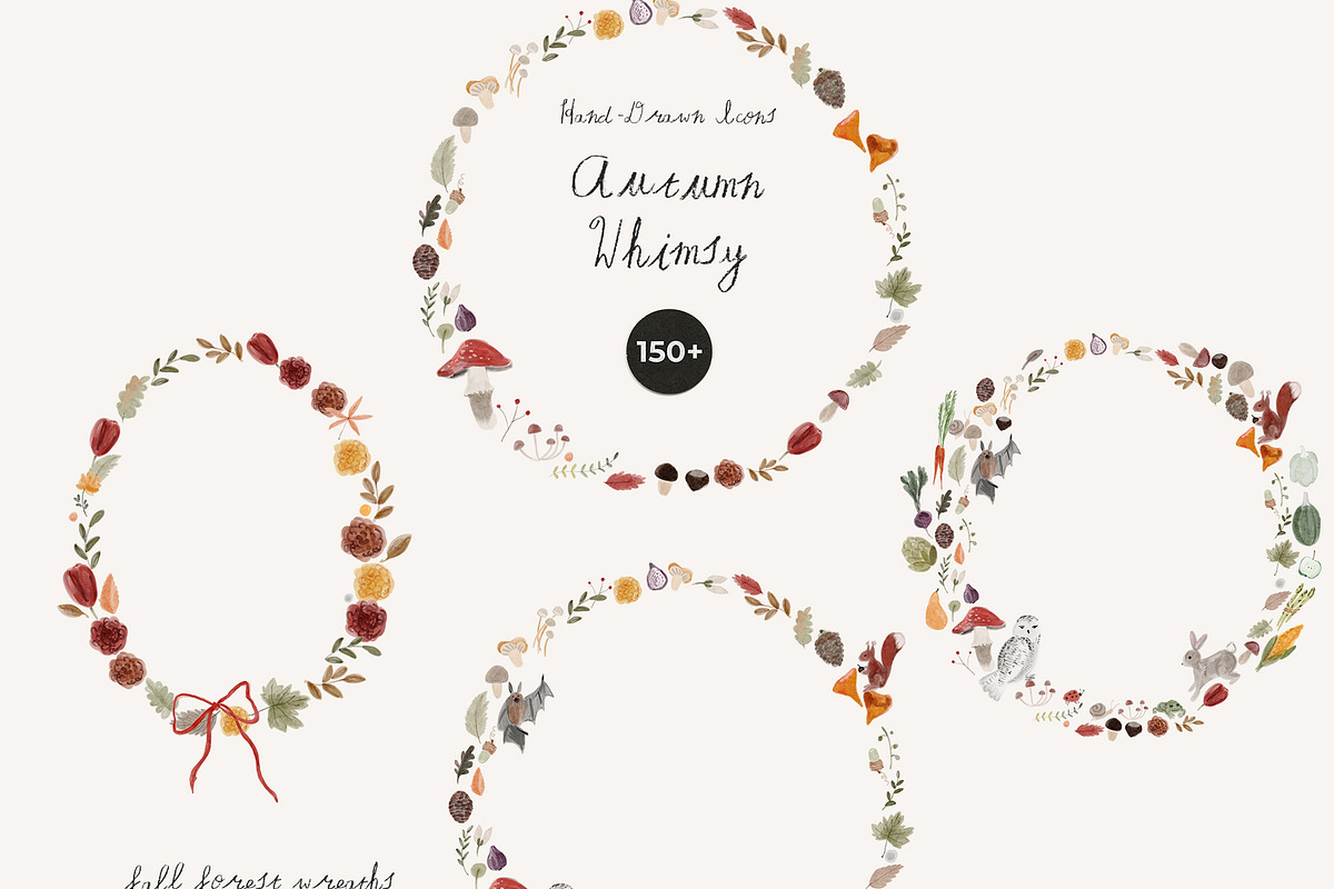Autumn Whimsy — Hand-Drawn Icons, an Object Graphic by Lana Elanor (Photo 7 of 9)