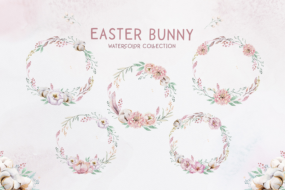 Easter bunny watercor collection, an Animal Illustration by Peace ART (Photo 4 of 13)