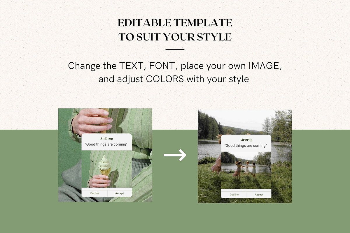 Green Quote Instagram Templates, a Social Media Template by DesignbySamVN (Photo 5 of 6)
