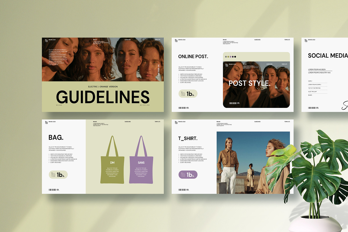ELECTRIC | BRAND GUIDELINE TEMPLATE, a Presentation Template by GoldenPixelStudio (Photo 2 of 8)