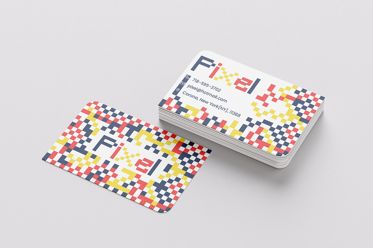 Pixel Business Card, a Business Card Template by Faisal Mehmood (Photo 2 of 3)
