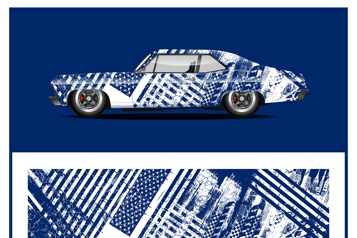 Dynamic Racing Car Wrap Design, an Object Illustration by CarWrap design (Photo 2 of 3)