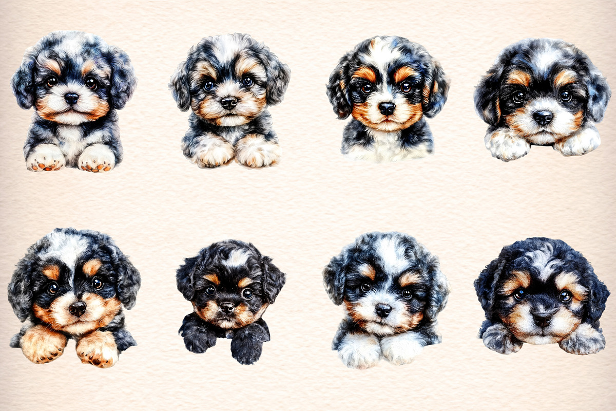 watercolor funny peeking dogs clipar, an Illustration by GatewayDesign (Photo 4 of 9)