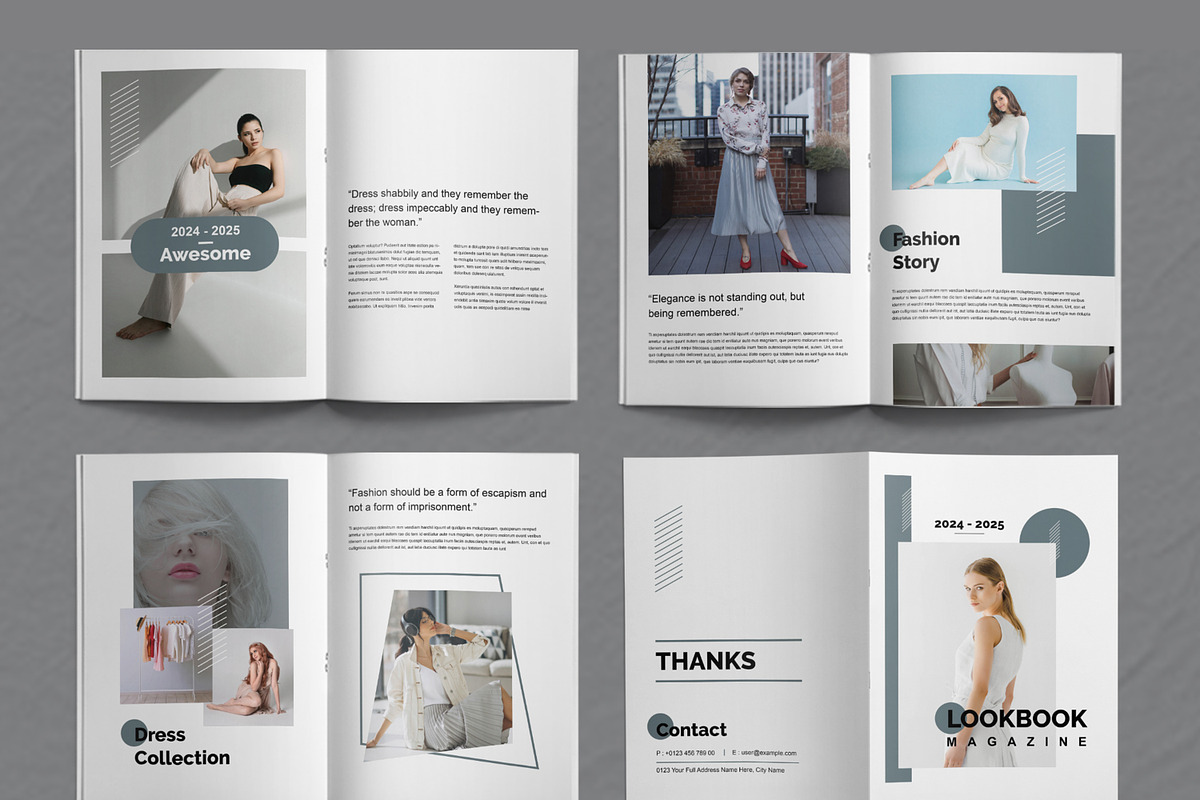Minimal Lookbook Template, a Magazine Template by ContestDesign (Photo 4 of 4)