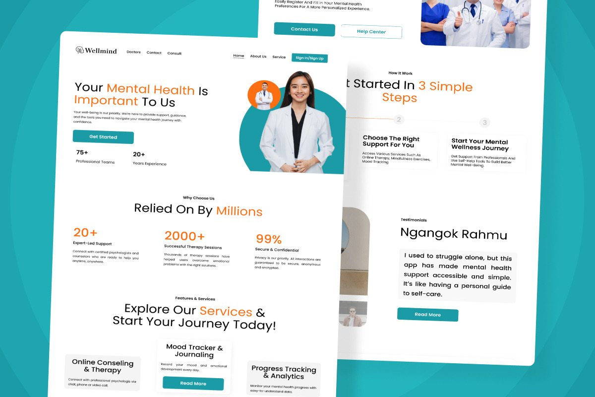 Wildmind – Wellness Design Template, a Landing Page Template by twinstd (Photo 4 of 5)