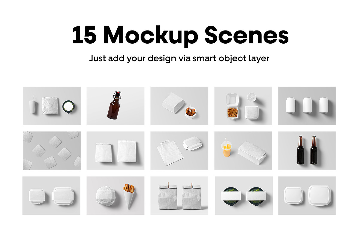 Food Packaging Mockups, a Cups & Container Mockup by MockupForest (Photo 2 of 8)