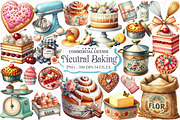Vintage Baking Sublimation Clipart, a Graphic by designcity5 (Thumbnail 1 of 5)