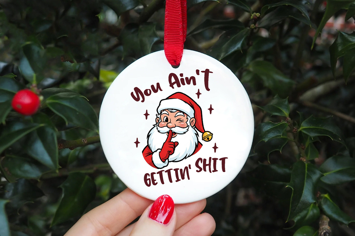 Funny Christmas Sarcastic Santa Png, an Illustration by CreationArt (Photo 3 of 4)