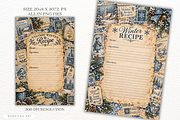 Winter Ephemera Recipe Pages PNGs, a Seasonal Illustration by Markicha Art (Thumbnail 3 of 5)