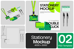 Stationery Mockup, a Merchandise Mockup by Permadi Creative