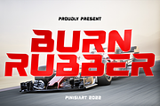 BURN RUBBER – Speed Display Font, a Sans Serif Font by Pinisi ART (Thumbnail 1 of 10)