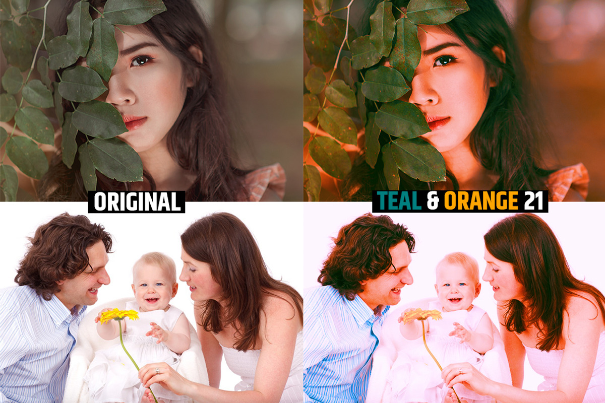 Orange & Teal 30 Cinematic FILM LUTS, a Plug-in Add-On by WeLovePresets (Photo 23 of 61)
