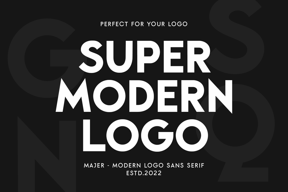 Majer – Modern Logo Sans Serif, a Sans Serif Font by Hamz Studio (Photo 5 of 16)