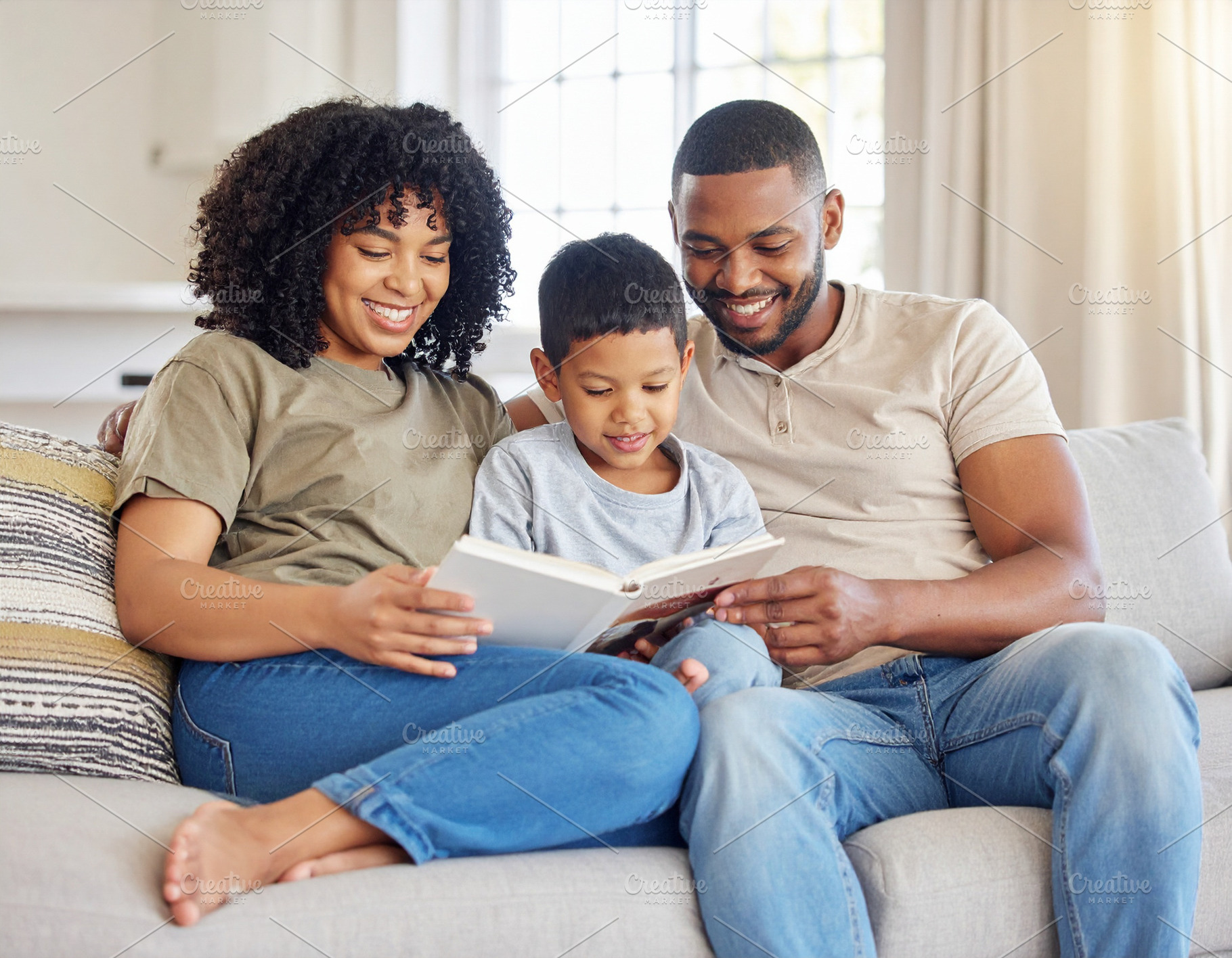 Diverse family inside their home, spending time together in a co, a Person Photo by DanFLCreativo