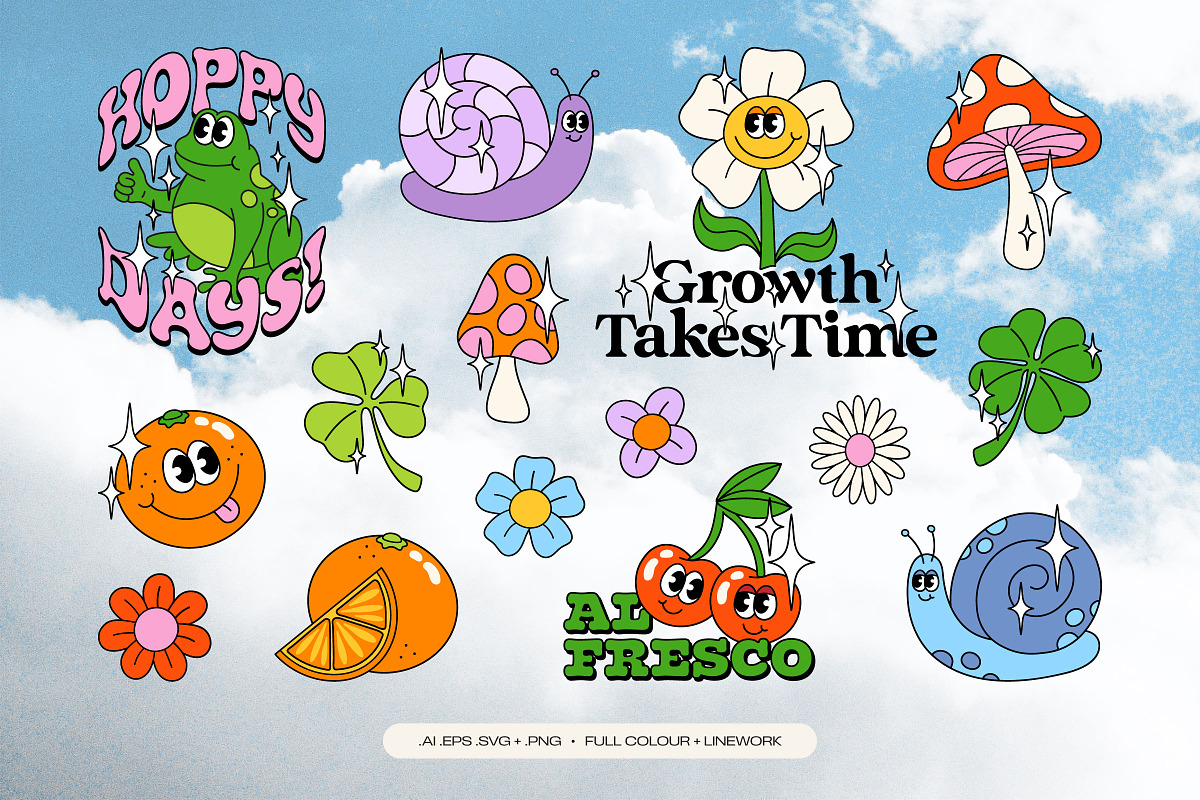Touch Grass - Funky Nature Graphics, a Graphic by Lucy Jenn (Photo 5 of 11)