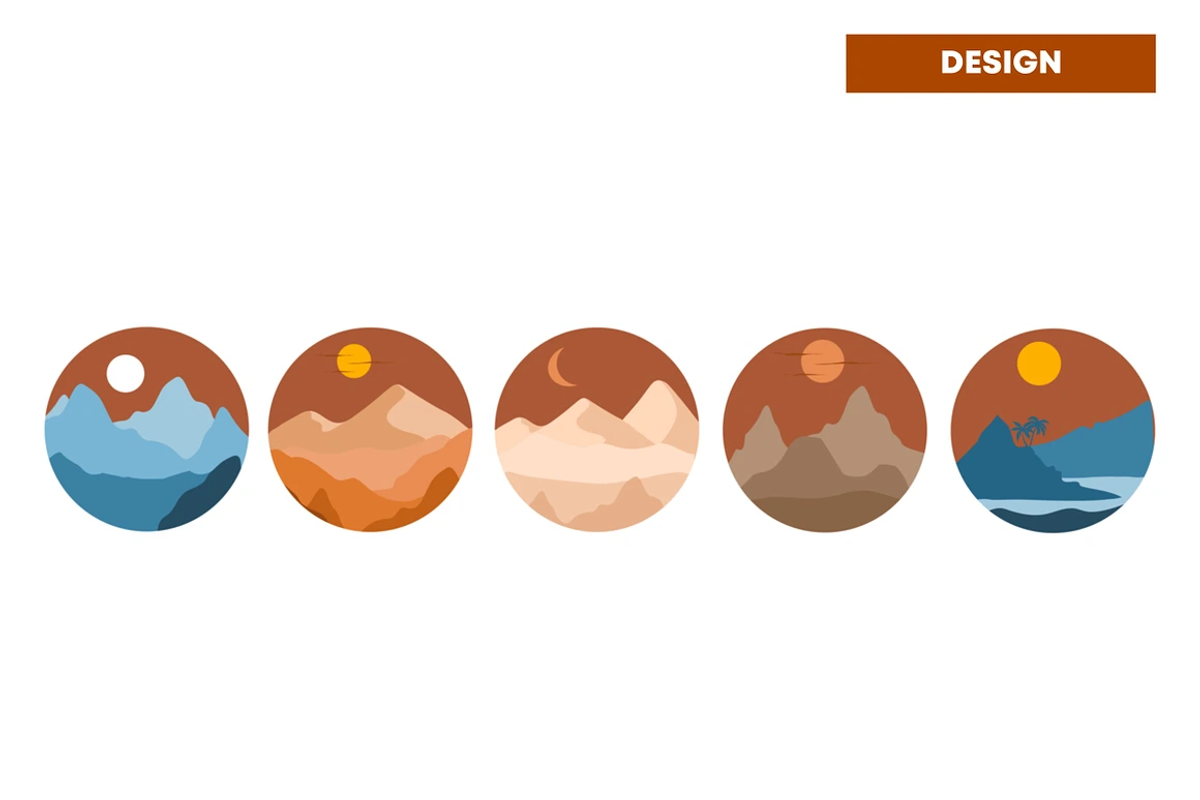Boho Landscape Graphics Collection, a Decorative Illustration by Adora ARTS (Photo 6 of 13)