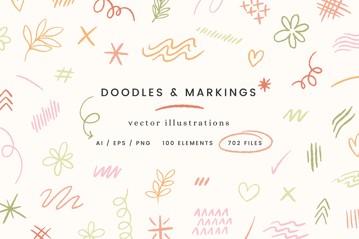 Doodles & Markings Vectors, an Illustration by Emma Webb Studio (Photo 1 of 7)