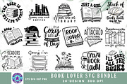 Book Lover Quotes SVG Design Bundle, an Object Graphic by FiveStarCrafting (Thumbnail 1 of 18)