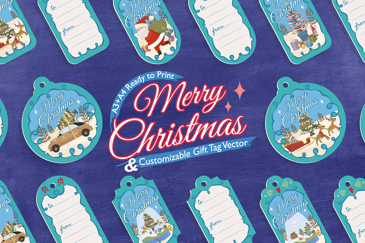 Christmas Gift Tag - Merry Mistletoe, a Card Template by diary.bari (Photo 1 of 8)