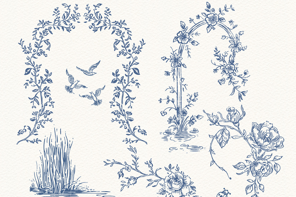 Vintage Swan Lake Clipart Collection, an Animal Illustration by Eyeinspire (Photo 4 of 8)