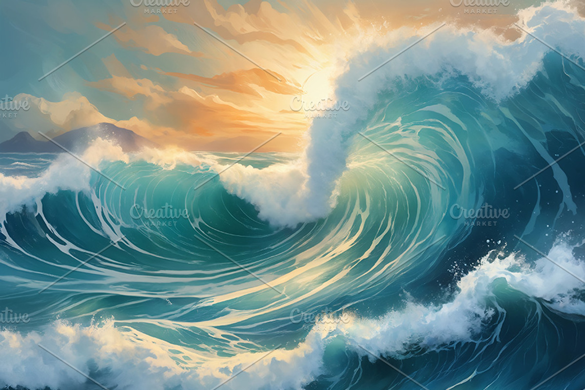 Ocean Waves, a Decorative Illustration by h.utomo (Photo 6 of 31)