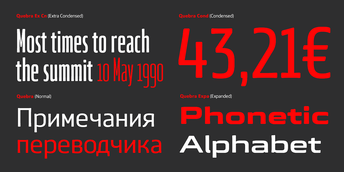 Quebra Ex Cn, a Sans Serif Font by Vanarchiv (Photo 3 of 7)