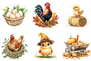 Autumn Chicken Coop Clipart, an Illustration by DreamArtGraphic (Thumbnail 2 of 4)