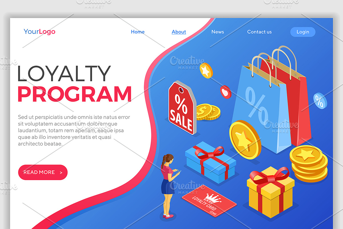 Customer Loyalty Programs Banners, a Person Illustration by TAlex (Photo 5 of 6)
