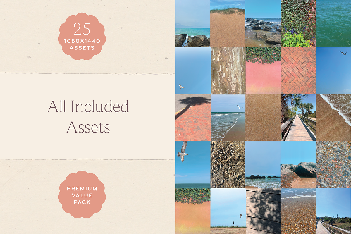 Coastal Aesthetic Stock & Textures, a Social Media Template by Ashley Scott Designs (Photo 3 of 3)
