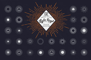 Vintage Vector Light Rays