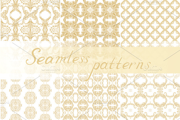 13 Seamless Golden Ornaments