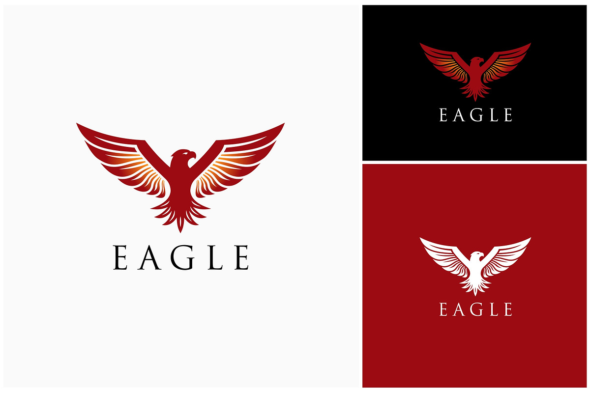 Flying Eagle Spread Wing Logo, a Branding & Logo Template by ika trisiana (Photo 1 of 2)