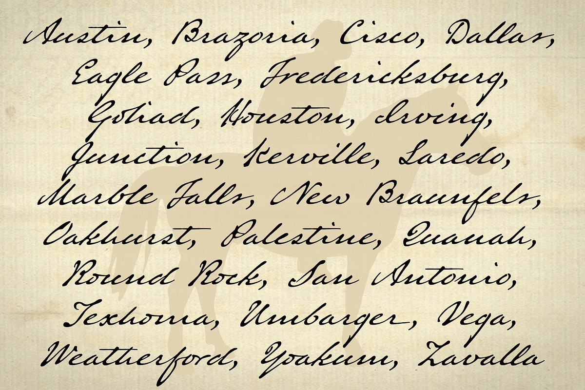 Austin Pen, an 1800s script font. preview 7