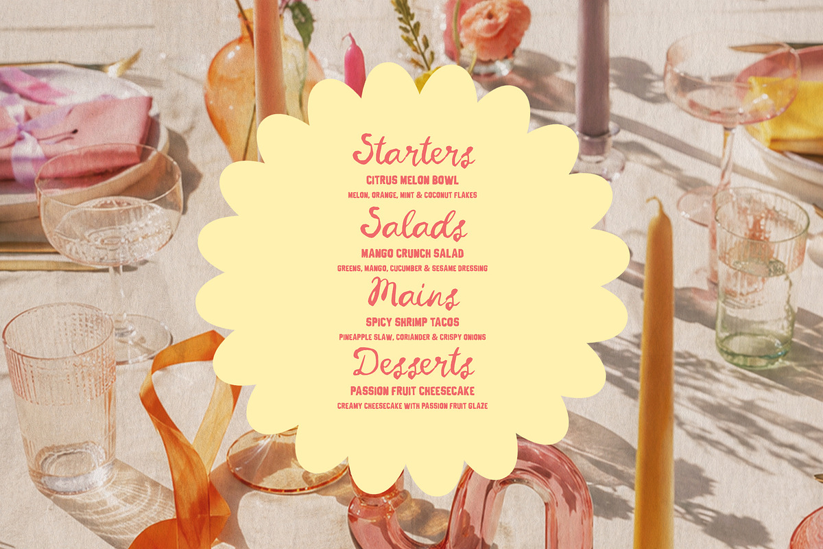 Sunset Motel Retro Summer Font Trio, a Handwritten Font by BilberryCreates (Photo 6 of 10)
