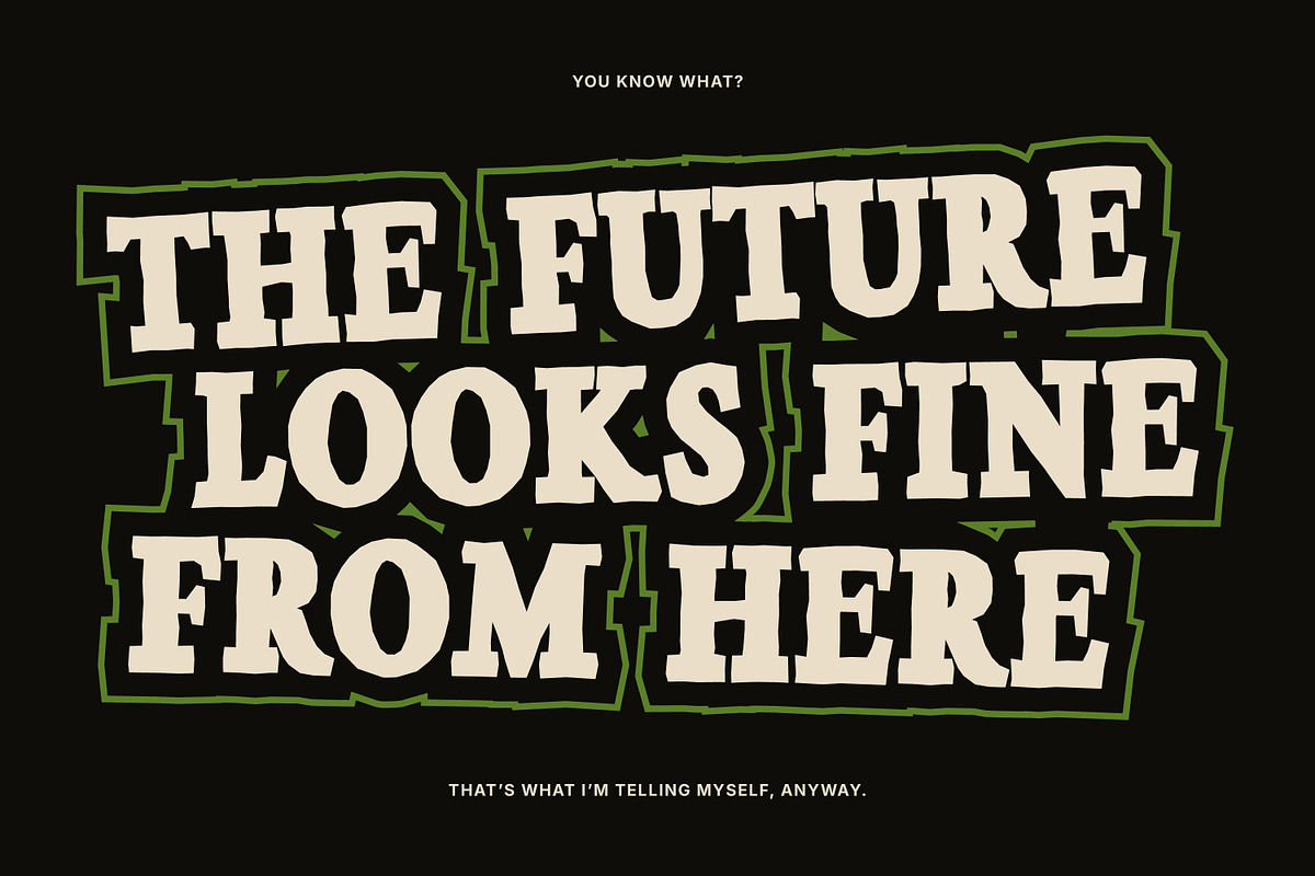 MN Unfold - Bold Display Typeface, a Slab Serif Font by Mantra Naga (Photo 4 of 14)